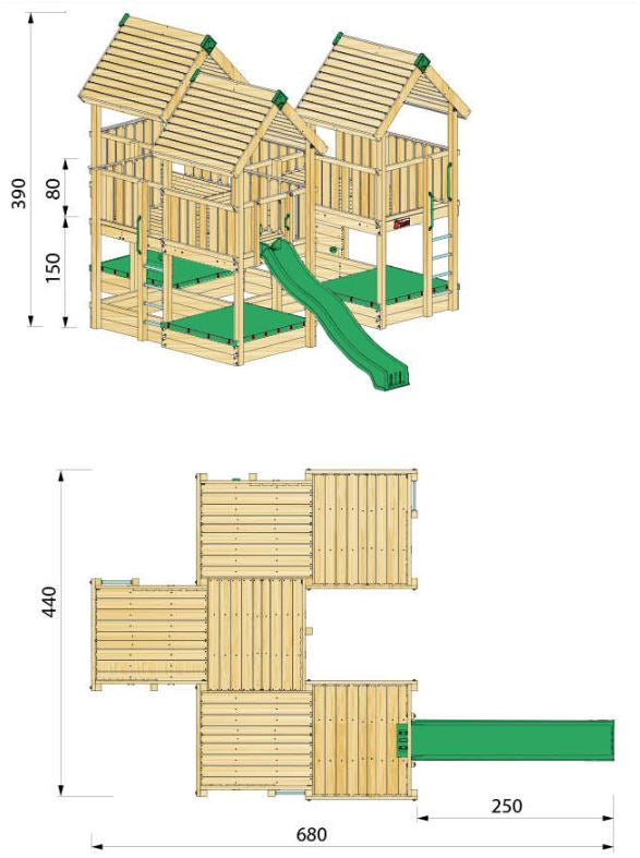 Hy-land Project 8 Climbing Frame , Hyland P8 – view 7