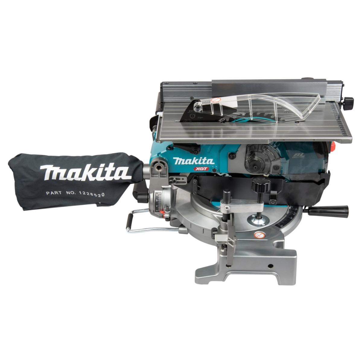 Makita LH001GZ 40V Max XGT Brushless 260mm Table Top Mitre Saw with 2 x 5.0Ah Battery & Charger