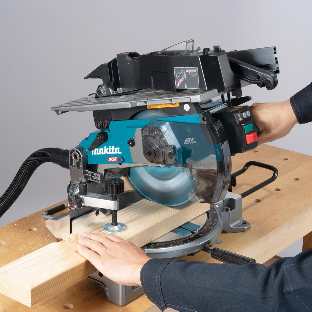 Makita LH001GZ 40V Max XGT Brushless 260mm Table Top Mitre Saw with 1 x 4.0Ah Battery & Charger