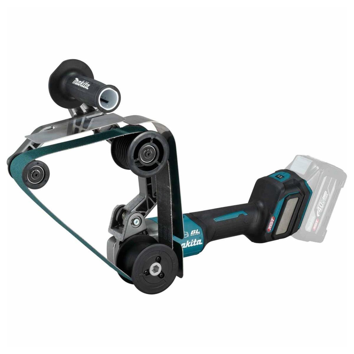 Makita BS002GZ 40V Max XGT Brushless Pipe Belt Sander with 2 x 4.0Ah Battery & Charger