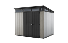 Keter Artisan 9x7 Foot Large Outdoor Shed with Floor with Modern Design for Patio Furniture