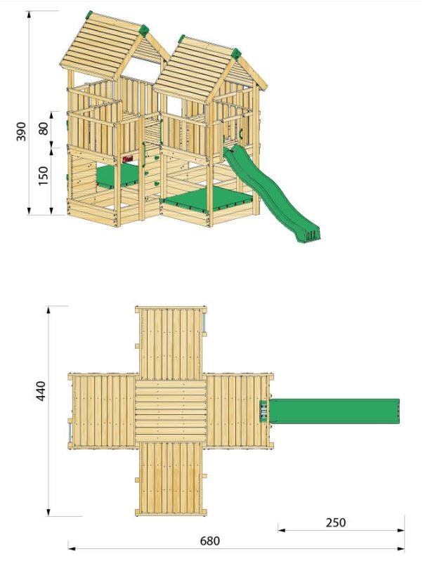 Hy-Land Project 7 Climbing frame , Hyland P7 – view 4